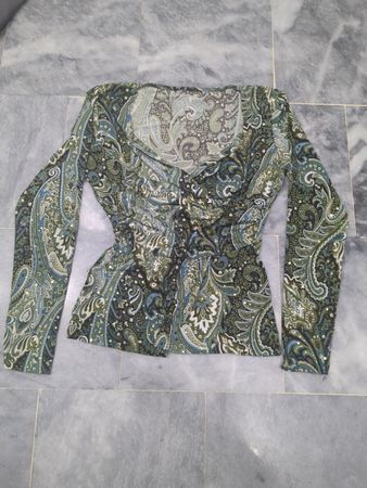 Langarm-Oberteil mit Paisley-Muster
