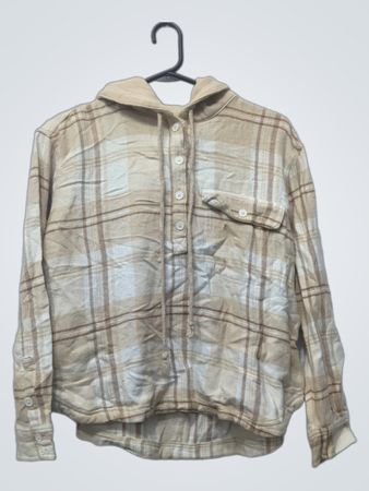 American Eagle Karo-Flanell-Hoodie