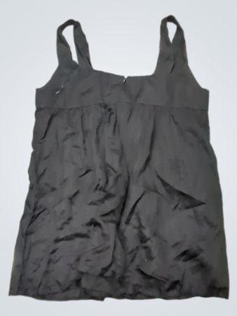 Rebecca Taylor Black ärmelloses Top mit Rüschendetail