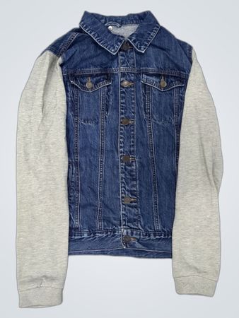 Forever 21 Herren-Jeansjacke mit grauen Ärmeln