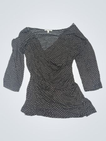 Charlotte Russe Polka-Dot Cold-Shoulder-Top