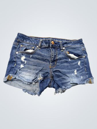 American Eagle Outfitters Distressed Denim-Shorts