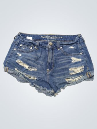 American Eagle Outfitters Jeans-Shorts mit Used-Effekt