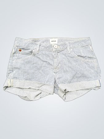 Hudson gestreifte Denim-Shorts