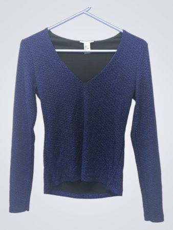 H&M Blue Sparkle Langarmshirt