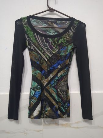 Karen Kane Women's XS Langarmshirt mit Aufdruck