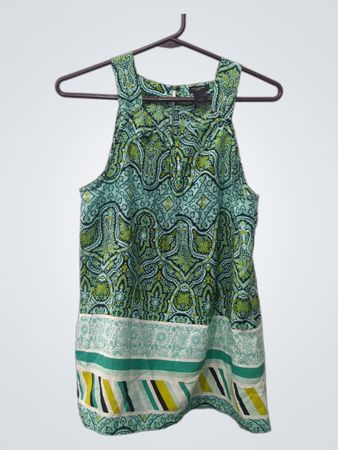 Ann Taylor ärmellose Paisley-Print-Bluse