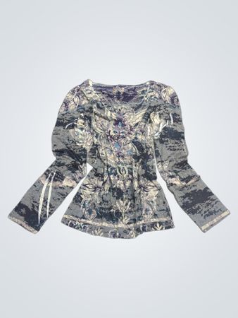 Langarmtop mit Blumenmuster