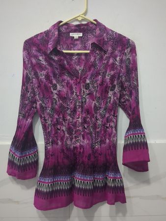 Fashion Bug Pink Paisley Print Bluse