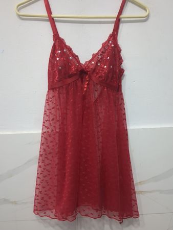 Rotes Herzmuster-Babydoll