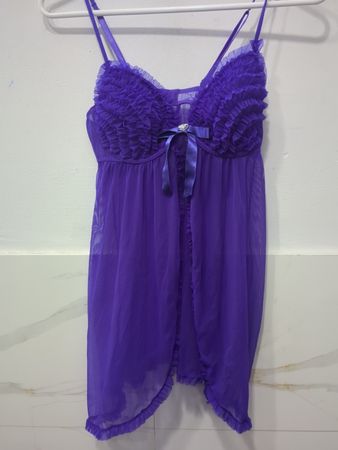 Lila Rüschiges Babydoll-Dessous
