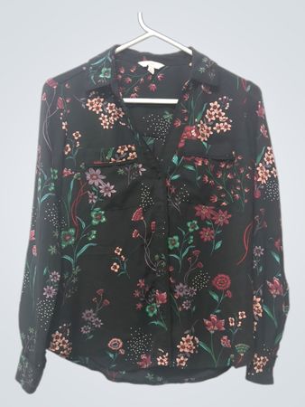 Candie's Hemd mit floralem Druck und Knopfleiste