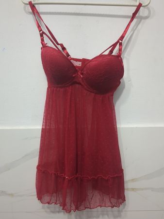 Rotes Babydoll-Nachtwäsche