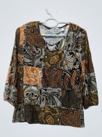 Punt Roma Bluse mit Patchwork-Paisley-Muster