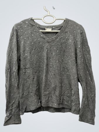 Vitar Grey Langarmshirt mit Pailletten