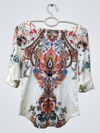 Couture Damen Weißes Bedrucktes Oberteil