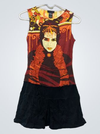 Vestido sem mangas Custo Barcelona com estampa gráfica