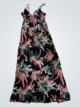 Red Queen Floral Maxi Dress