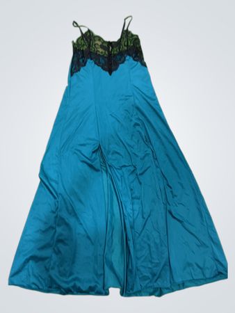Blue Lace Trim Nightgown