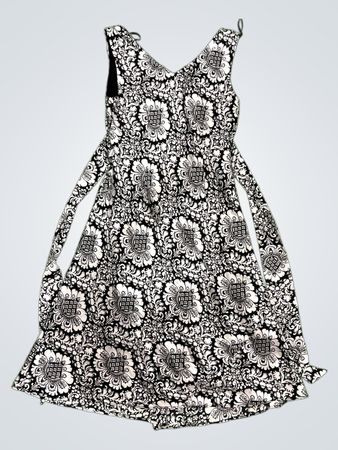 Black and White Floral Dress