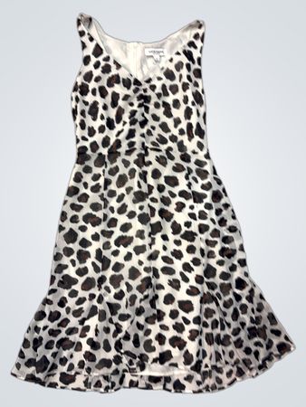 Leopardenmuster ärmelloses Kleid