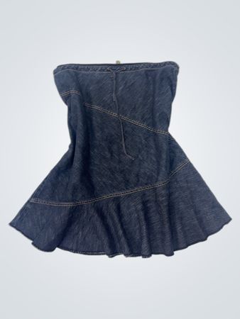 Concept Denim Trägerloses Kleid