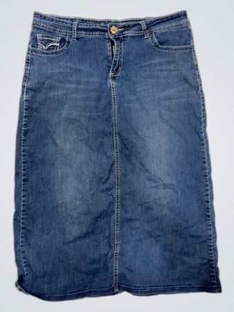 The Skirt Outlet Denim Maxirock
