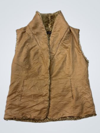 Crosby Damen Weste mit braunem Kunstfellfutter