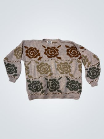 Kenneth Too! Plus Rose-Muster-Pullover