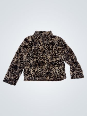 Jacke mit Leopardenmuster aus Kunstpelz
