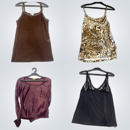 Fashionable Women's Clothing Bundle - 24 Piece Mix of Tops, Dresses, Skirts & Jackets from Esprit, Maurices, Wrangler & More