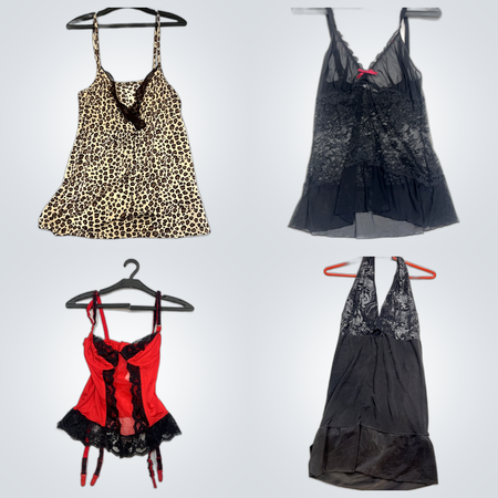 Spitzen-Camisoles, Satin-Oberteile & Kleider-Bündel - 23-teiliges Frauenmode-Paket TopStudio, Croft & Barrow, RougeGorge & mehr