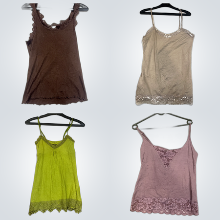 Y2K Lace Trim Camisoles