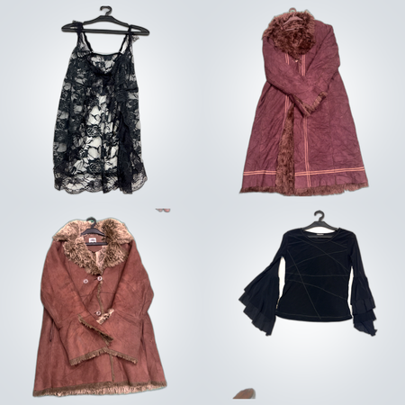 Street One, Affinites & Tory Burch Bundle: 15pcs Leather, Denim, Fur & Designer Clothing Mix