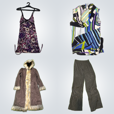 Fashion Bundle: Alji Piel Leather, IKKS & ANDO Jeans, Evening Dresses & More