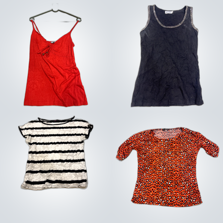 Top-Marken Mischbundle: Victor, FILA, Lindex & Weitere bedruckte & unifarbene Tops