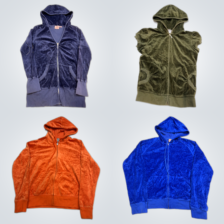 Juicy Couture Velour Hoodie Bundle - 10 Pc Luxury Fashion Lot