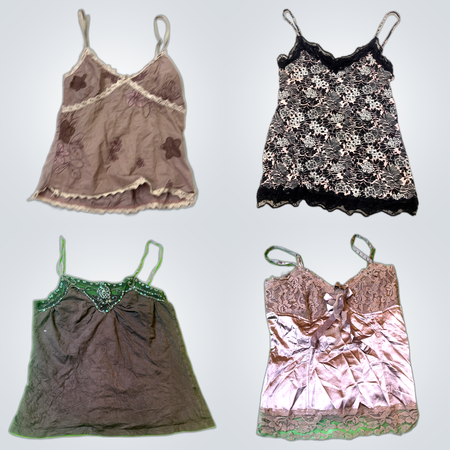 Y2K Vintage Lace Trim Camisoles