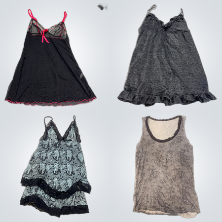 Morgan & Victoria's Secret Spitzenbesatz & gestreifte Tanktops Bundle von 12