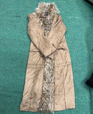 Atmosphere Tan Fur-Lined Coat