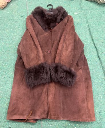 Brown Fur-Trimmed Coat