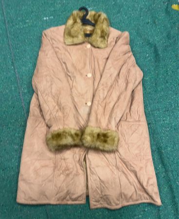 Pink Fur-Trimmed Coat