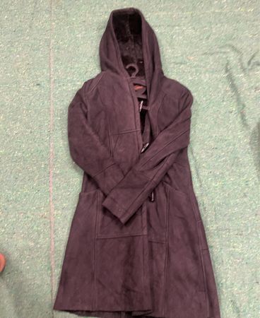 in Extenso Leather Hooded Coat