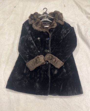 Black Fur-Trimmed Coat
