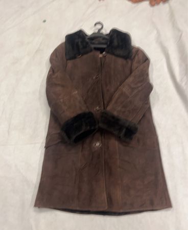 Brown Fur-Trimmed Coat