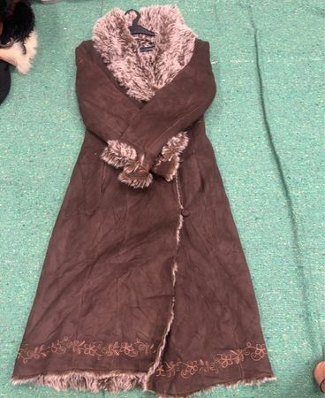 Brown Fur-Trimmed Coat