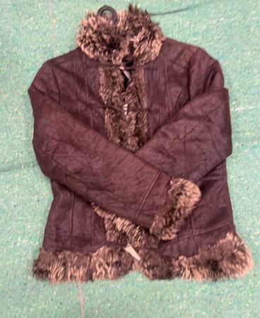 Brown Fur-Trimmed Jacket