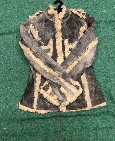 Antik Batik Gray Frayed Jacket