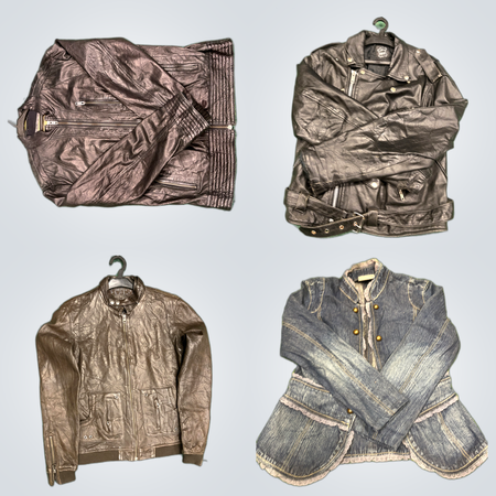Leather & Knit Jacket Bundle: The TOG SHOP, Versace, Harley-Davidson & More