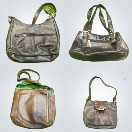 Leather Handbag Bundle: Bernard Original, Fossil, Gianni Bernini & More Luxury Tote & Shoulder Bags